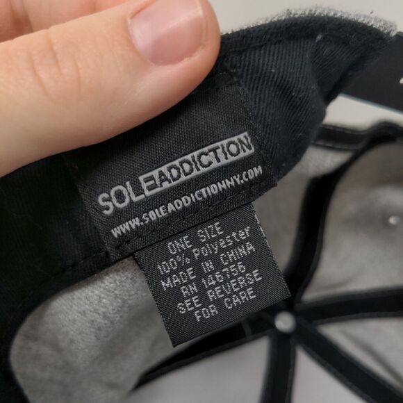 Hustle Snapback Hat Gray One Size Adjustable Embroidered 6 Panel Sole Addiction - Picture 7 of 7